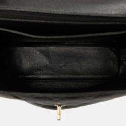 Pre Owned Chanel Black CC Quilted Caviar Kelly Top Handle Bag