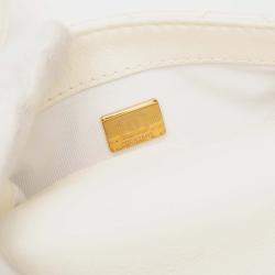 Pre Owned Chanel White Mini Aged Calfskin City School Flap