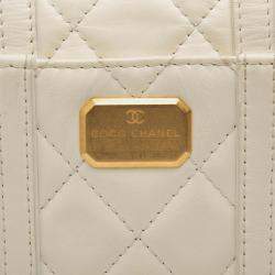 Pre Owned Chanel White Mini Aged Calfskin City School Flap