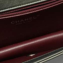 Pre Owned Chanel Grey Embossed Leather Medium Propeller Flap Bag