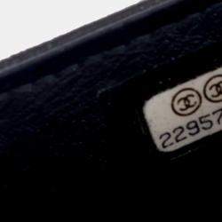 Pre Owned Chanel Lambskin Chevron Quilted Zip Pouch