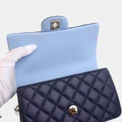 Pre Owned Chanel Mini Lambskin Rectangular Top Handle