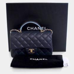 Pre Owned Chanel Mini Lambskin Rectangular Top Handle