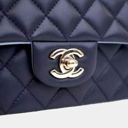 Pre Owned Chanel Mini Lambskin Rectangular Top Handle