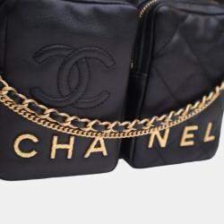 Pre Owned Chanel Small Calfskin Quilted Camera Case