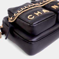 Pre Owned Chanel Small Calfskin Quilted Camera Case