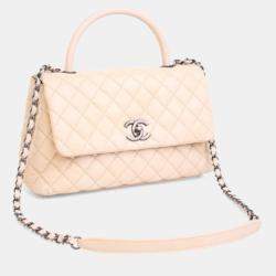 Pre Owned Chanel Medium Caviar Coco Handle Bag