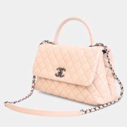 Pre Owned Chanel Medium Caviar Coco Handle Bag