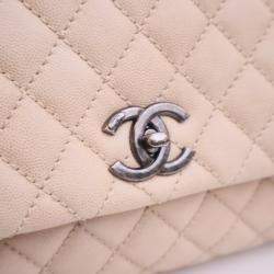 Pre Owned Chanel Medium Caviar Coco Handle Bag
