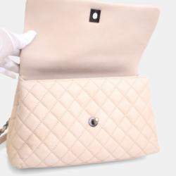 Pre Owned Chanel Medium Caviar Coco Handle Bag