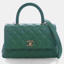 Pre Owned Chanel Mini Caviar Coco Handle Bag