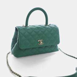 Pre Owned Chanel Mini Caviar Coco Handle Bag