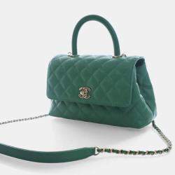 Pre Owned Chanel Mini Caviar Coco Handle Bag