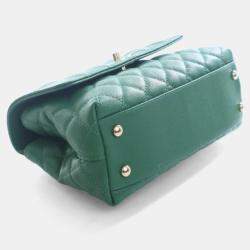 Pre Owned Chanel Mini Caviar Coco Handle Bag