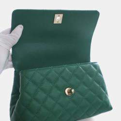 Pre Owned Chanel Mini Caviar Coco Handle Bag
