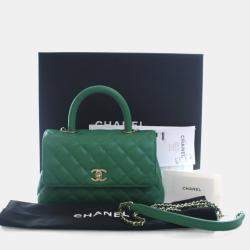 Pre Owned Chanel Mini Caviar Coco Handle Bag