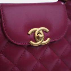 Pre Owned Chanel Nano Crinkled Calfskin Kelly Shopper
