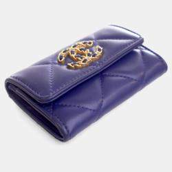 Pre Owned Chanel Lambskin 19 Flap Card Holder