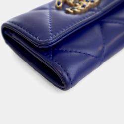 Pre Owned Chanel Lambskin 19 Flap Card Holder
