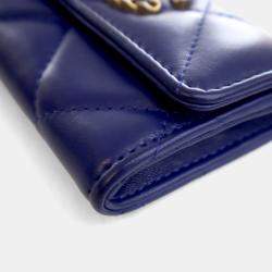 Pre Owned Chanel Lambskin 19 Flap Card Holder
