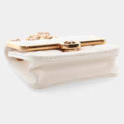 Pre Owned Chanel Mini Lambskin Chain Belt Waist Bag