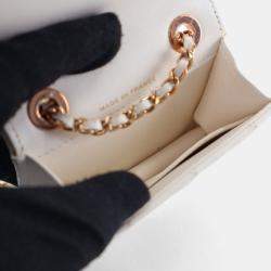Pre Owned Chanel Mini Lambskin Chain Belt Waist Bag