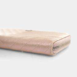 Pre Owned Chanel Caviar CC Long Zip Wallet