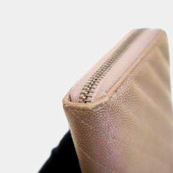 Pre Owned Chanel Caviar CC Long Zip Wallet