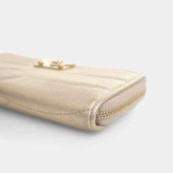 Pre Owned Chanel Lambskin CC Zip Wallet