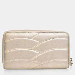 Pre Owned Chanel Lambskin CC Zip Wallet