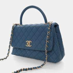 Pre Owned Chanel Medium Caviar Coco Handle Bag
