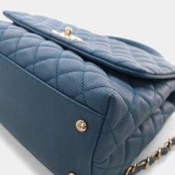 Pre Owned Chanel Medium Caviar Coco Handle Bag