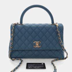 Pre Owned Chanel Medium Caviar Coco Handle Bag