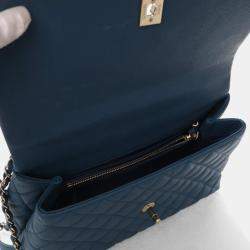 Pre Owned Chanel Medium Caviar Coco Handle Bag