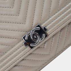 Pre Owned Chanel Lambskin Boy Wallet On Chain (WOC)