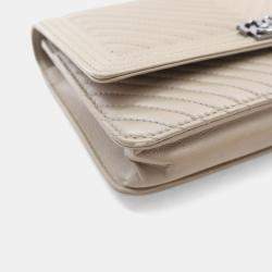 Pre Owned Chanel Lambskin Boy Wallet On Chain (WOC)