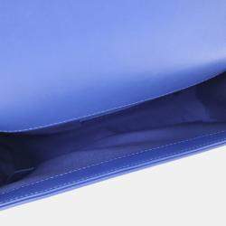 Pre Owned Chanel Medium Blue Tweed Boy Bag