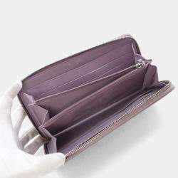 Pre Owned Chanel Lambskin Classic Long Zip Wallet