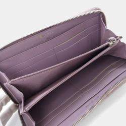 Pre Owned Chanel Lambskin Classic Long Zip Wallet