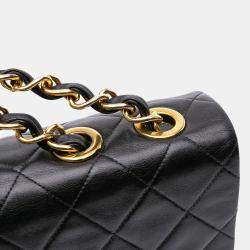 Pre Owned Chanel Black Maxi XL Classic Lambskin Single Flap