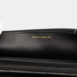 Pre Owned Chanel Black Lambskin Pyramid Wallet On Chain