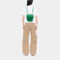 Pre Owned Chanel Green Small Lambskin Urban Spirit Backpack