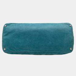 Pre Owned Chanel Blue Small Iridescent Calfskin Sea Hit Tote