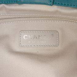 Pre Owned Chanel Blue Small Iridescent Calfskin Sea Hit Tote