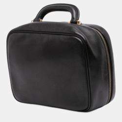 Pre Owned Chanel Black CC Caviar Vanity Case