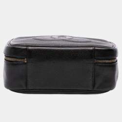 Pre Owned Chanel Black CC Caviar Vanity Case