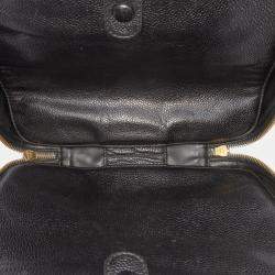 Pre Owned Chanel Black CC Caviar Vanity Case