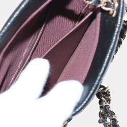 Pre Owned Chanel Black Mini Quilted Caviar Shoulder Bag