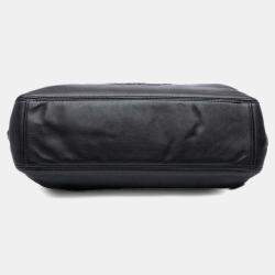 Pre Owned Chanel Black CC Lambskin Tortoise Top Handle Tote