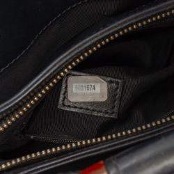 Pre Owned Chanel Black CC Lambskin Tortoise Top Handle Tote